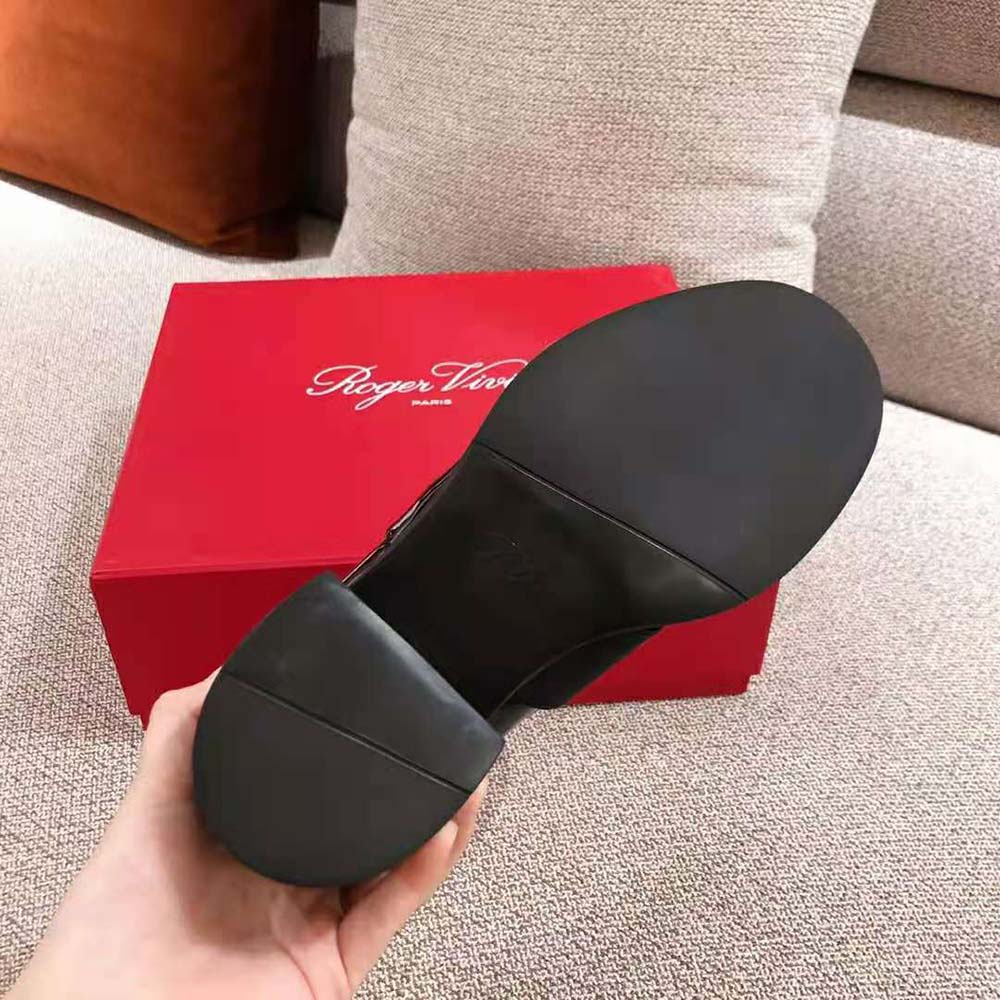 Roger Vivier Women Viv’ Rangers Metal Buckle Loafers in Patent Leather in 6cm Heel - image 9