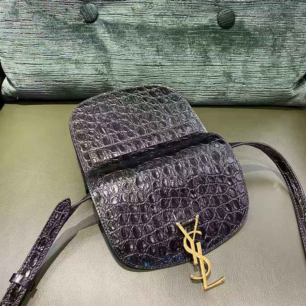 Saint Laurent YSL Women Kaia Small Satchel in Crocodile-Embossed Leather - image 8