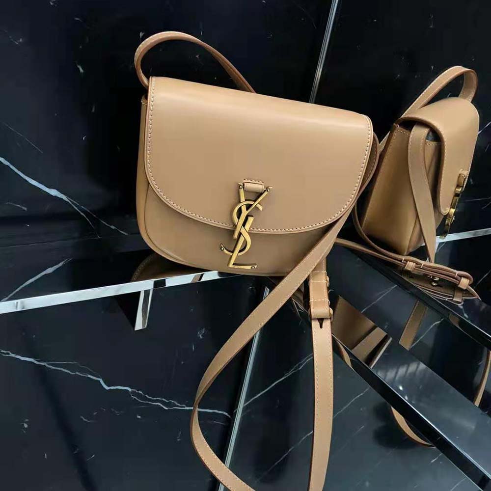 Saint Laurent YSL Women Kaia Small Satchel in Smooth Vintage Leather-Brown - image 5