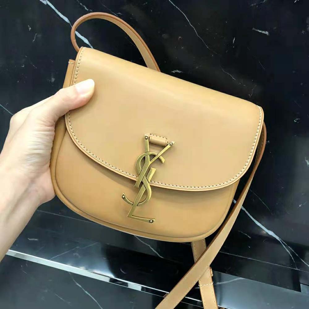 Saint Laurent YSL Women Kaia Small Satchel in Smooth Vintage Leather-Brown - image 6
