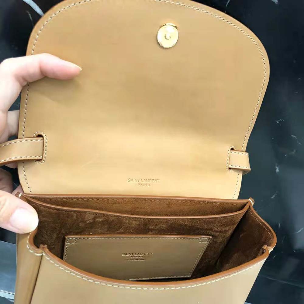 Saint Laurent YSL Women Kaia Small Satchel in Smooth Vintage Leather-Brown - image 9