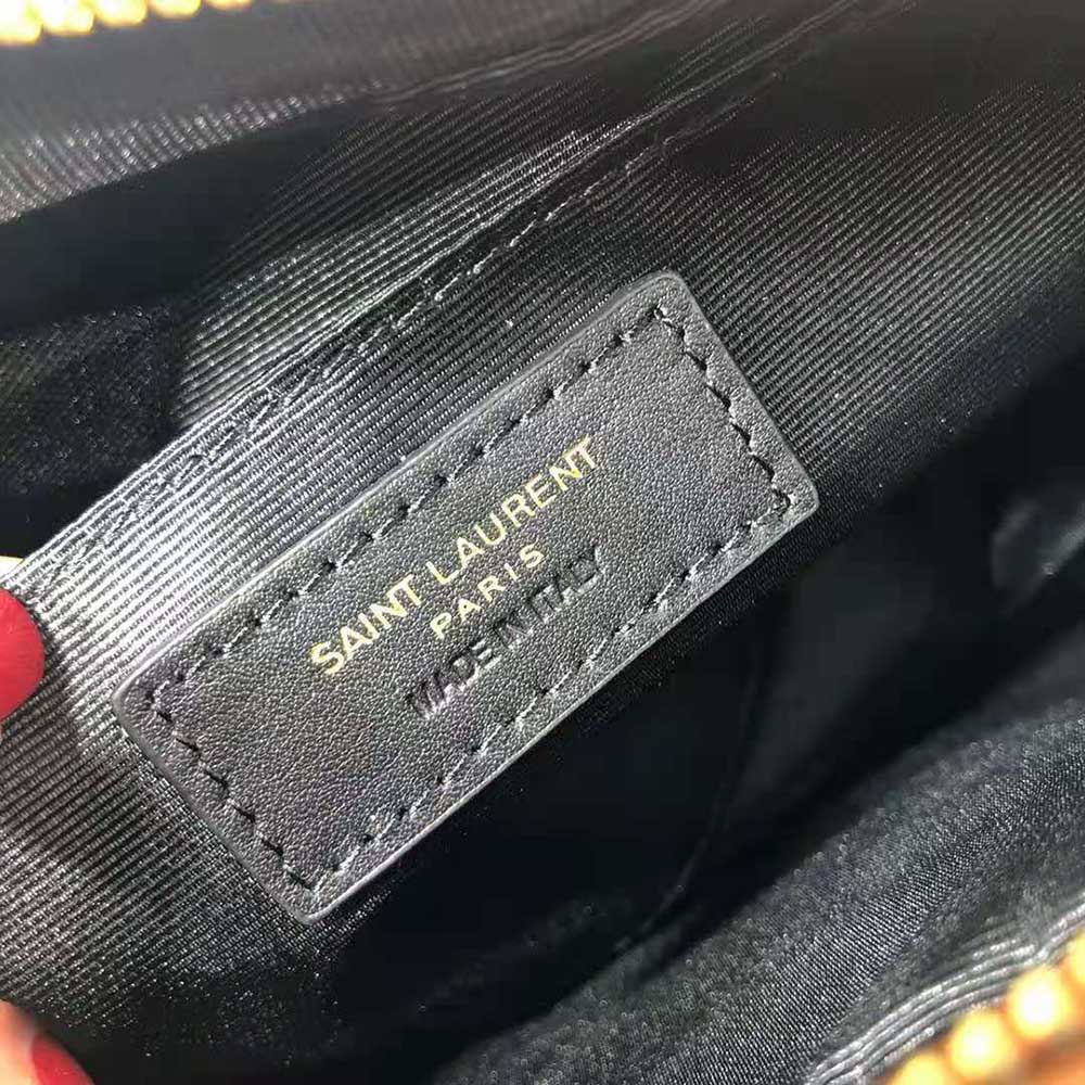 Saint Laurent YSL Women Lou Camera Bag in Quilted Suede and Smooth Leather - image 10