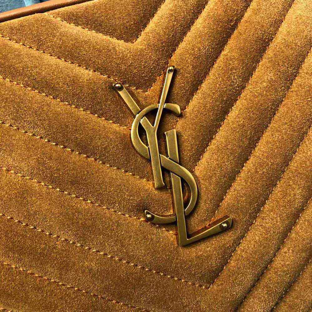 Saint Laurent YSL Women Lou Camera Bag in Quilted Suede and Smooth Leather - image 8