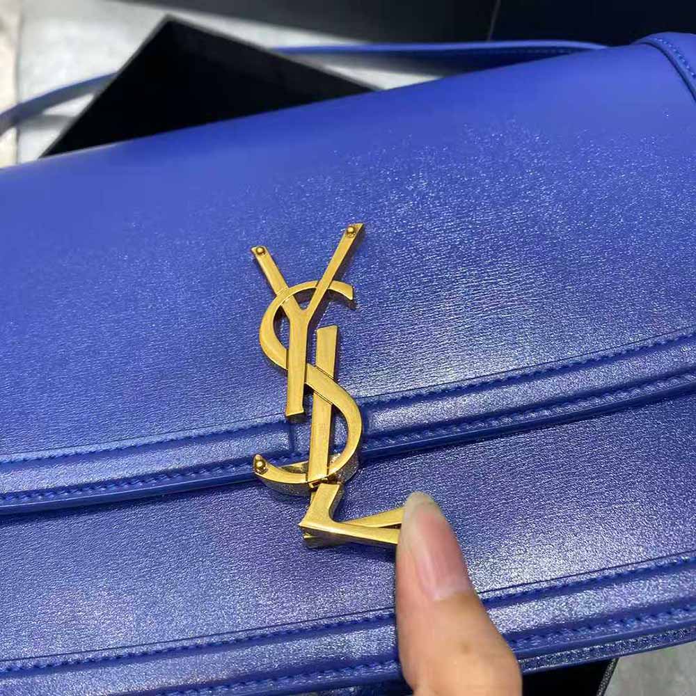 Saint Laurent YSL Women Solferino Medium Satchel in Box Saint Laurent Leather - image 9