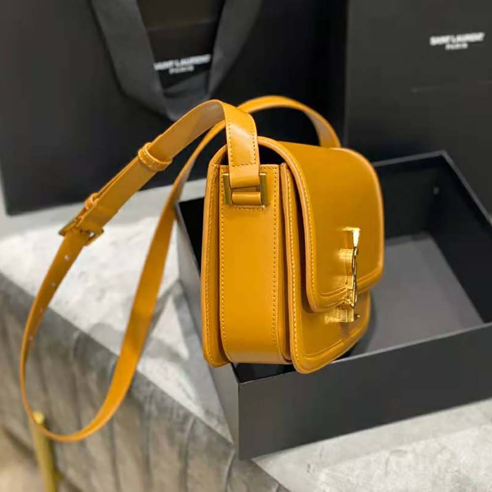 Saint Laurent YSL Women Solferino Medium Satchel in Box Saint Laurent Leather-Brown - image 5