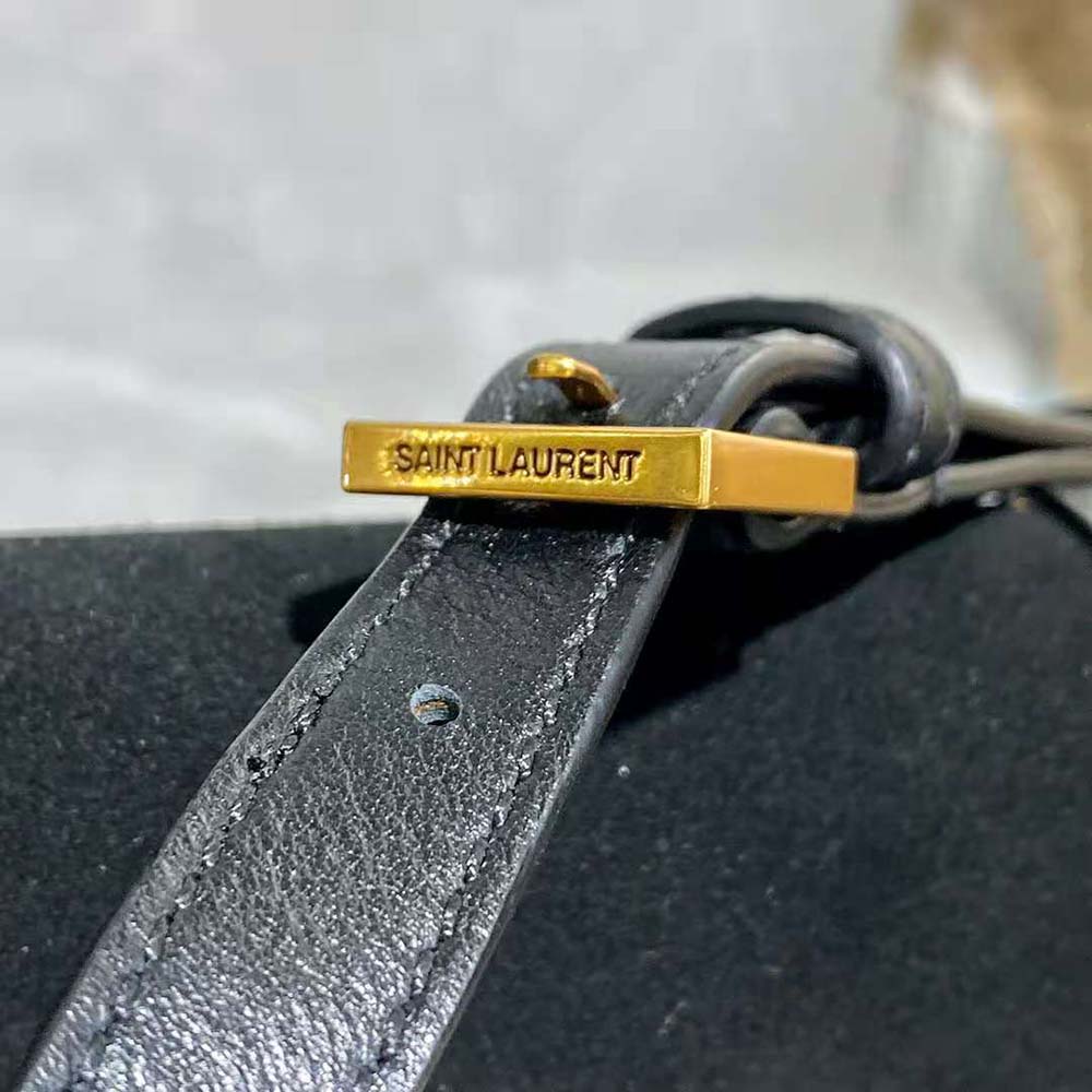 Saint Laurent YSL Women Solferino Medium Soft Satchel in Bsuede and Smooth Leather - image 10
