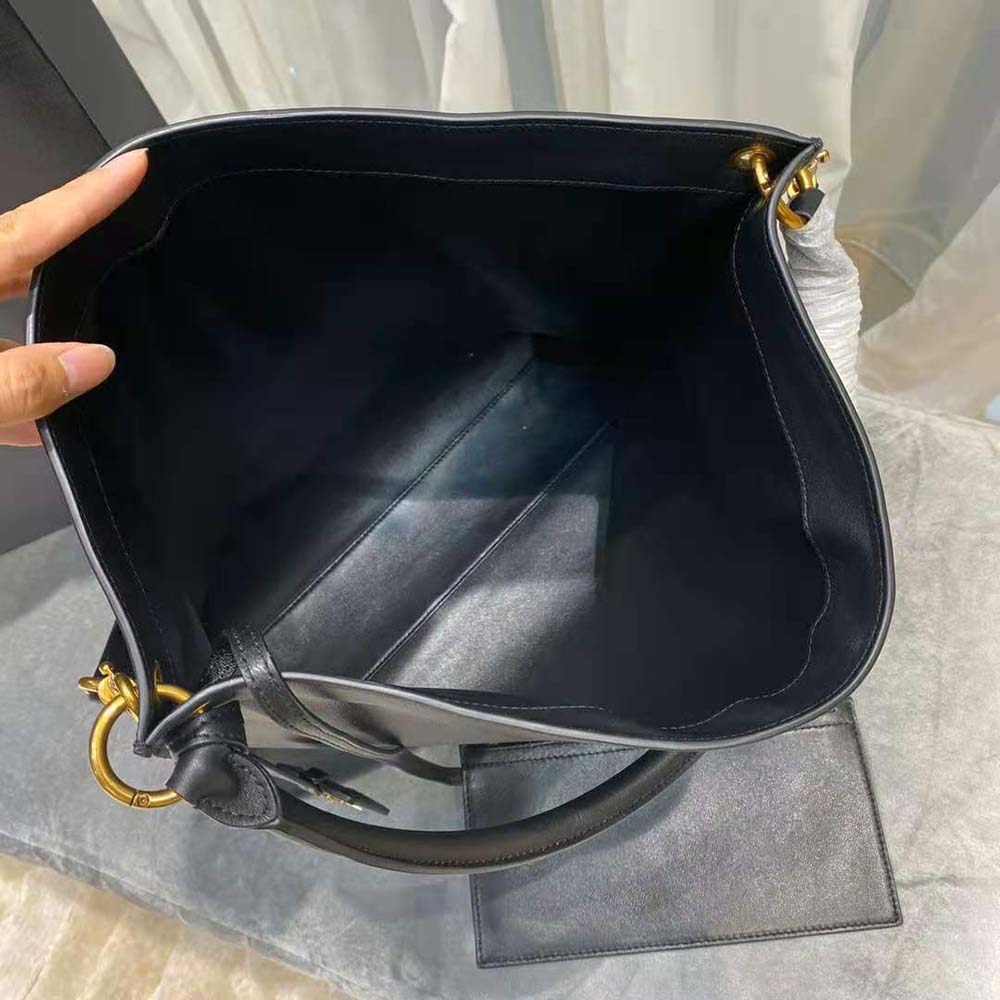 Saint Laurent YSL Women Tag Hobo Bag in Smooth Saddle Leather-Black - image 6