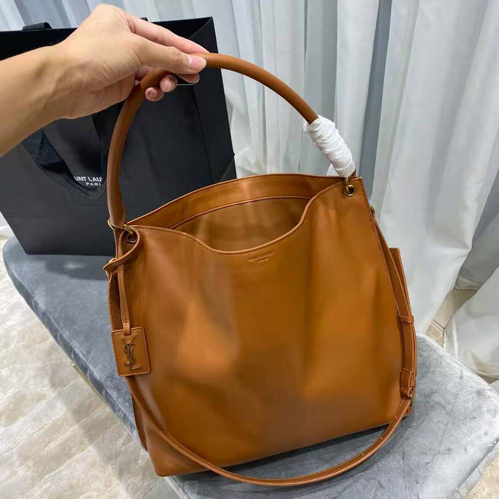 Saint Laurent YSL Women Tag Hobo Bag in Smooth Saddle Leather - image 5