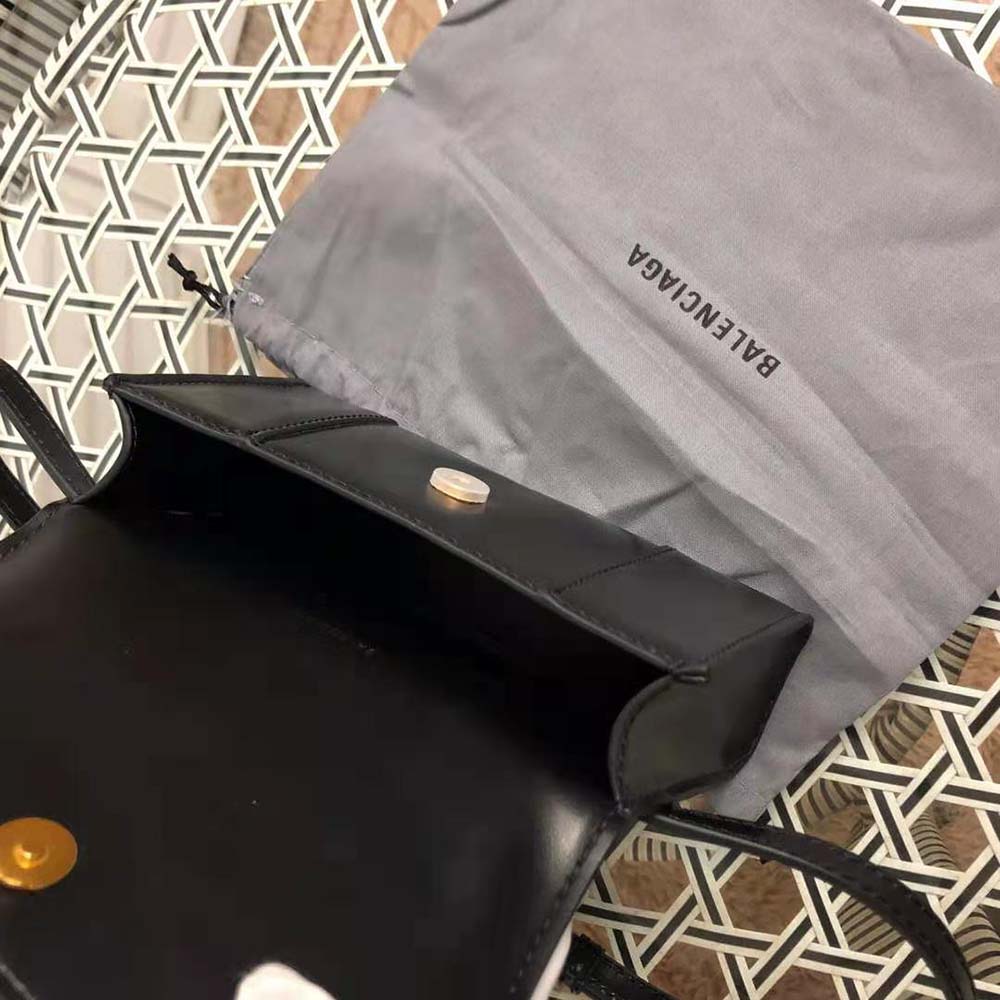 Balenciaga Women Hourglass Small Beltbag in Black Shiny Box Calfskin - image 9