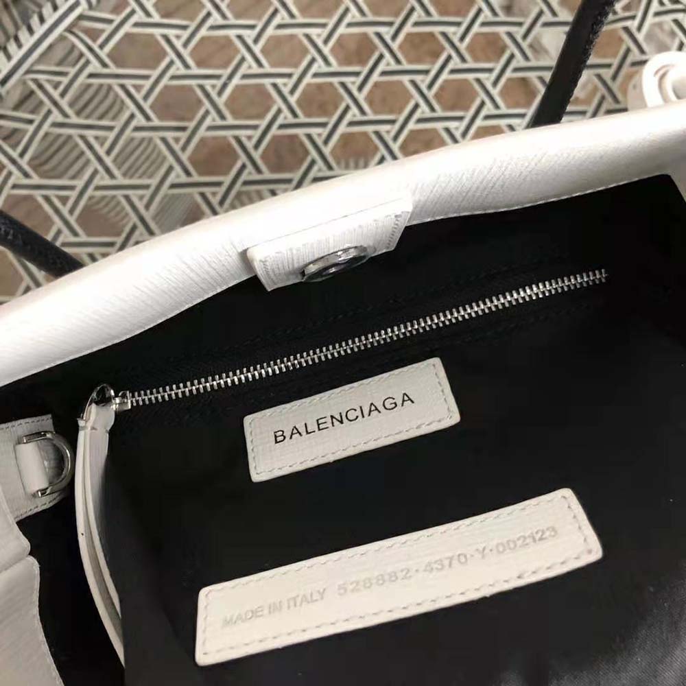 Balenciaga Women Shopping XXS North South Tote Bag in Squared Calfskin Bag-White - image 10