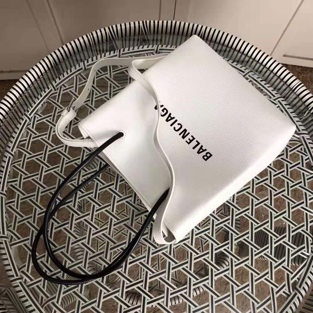 Balenciaga Women Shopping XXS North South Tote Bag in Squared Calfskin Bag-White - image 5