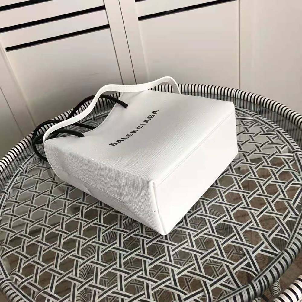Balenciaga Women Shopping XXS North South Tote Bag in Squared Calfskin Bag-White - image 6