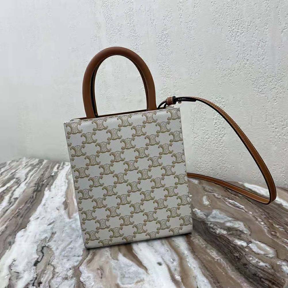 Celine Women Mini Vertical Cabas in Triomphe Canvas with Celine Print - image 4
