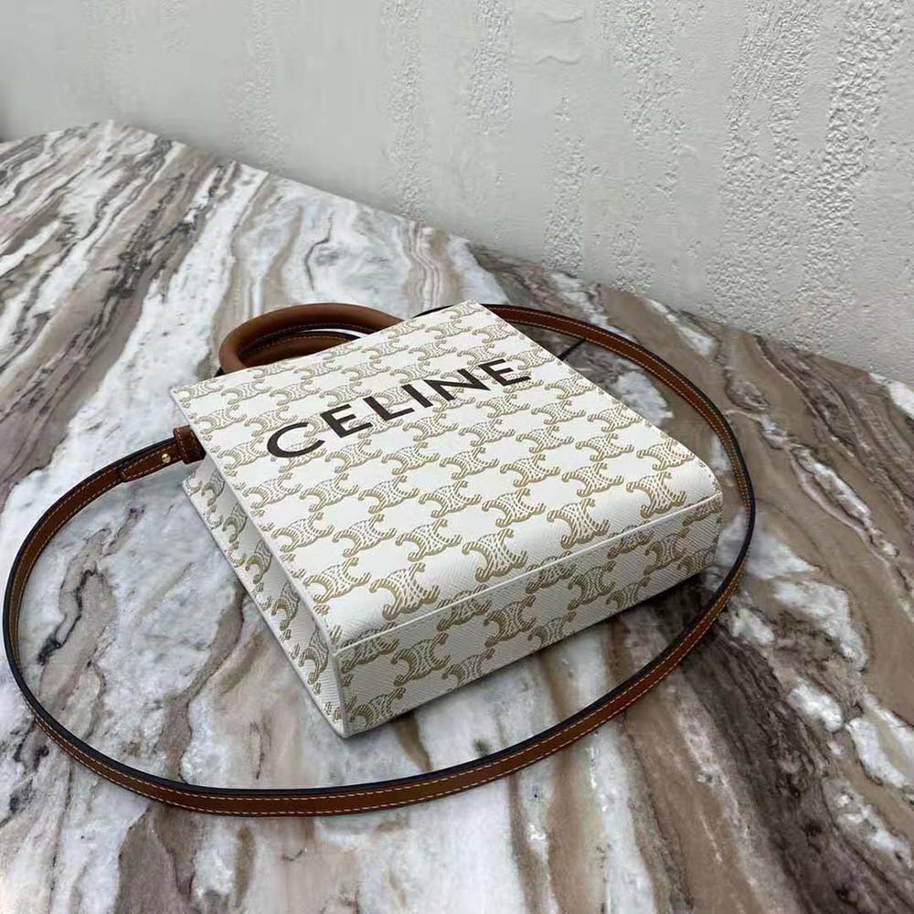Celine Women Mini Vertical Cabas in Triomphe Canvas with Celine Print - image 5