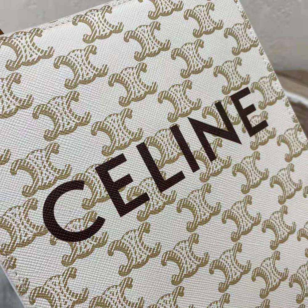 Celine Women Mini Vertical Cabas in Triomphe Canvas with Celine Print - image 8