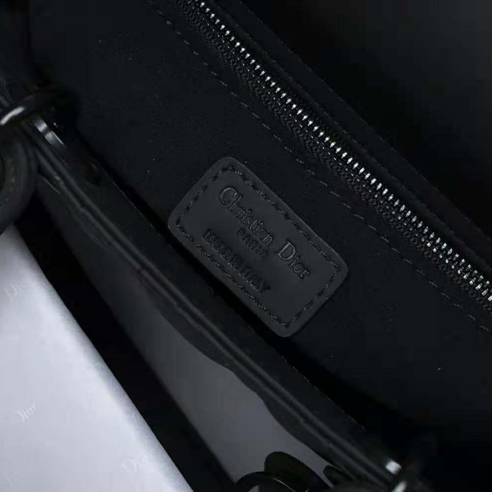 Dior Women Medium Lady Dior Bag Black Ultramatte Cannage Calfskin - image 7
