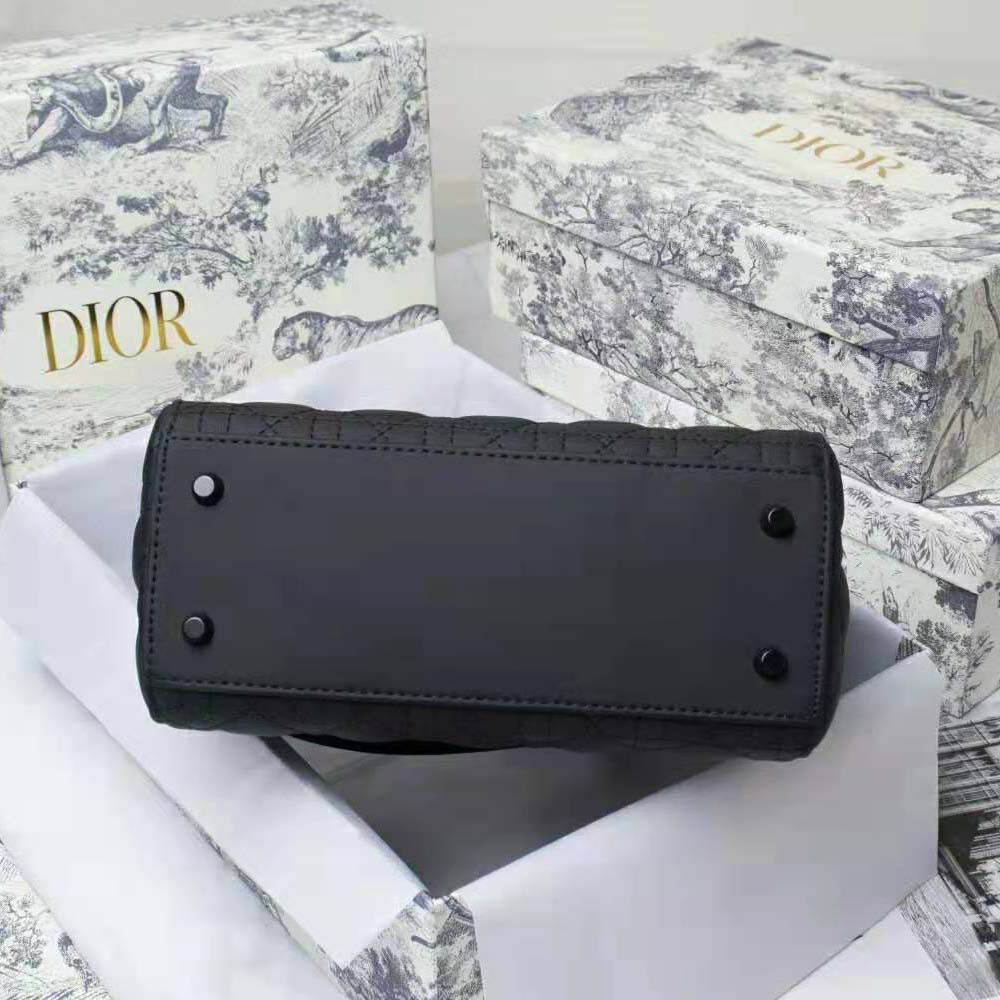 Dior Women Medium Lady Dior Bag Black Ultramatte Cannage Calfskin - image 5