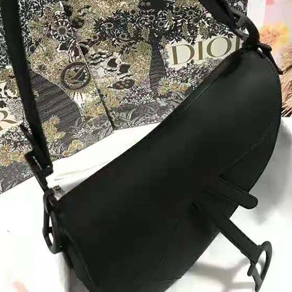 Dior Women Mini Saddle Bag Black Ultramatte Calfskin - image 7