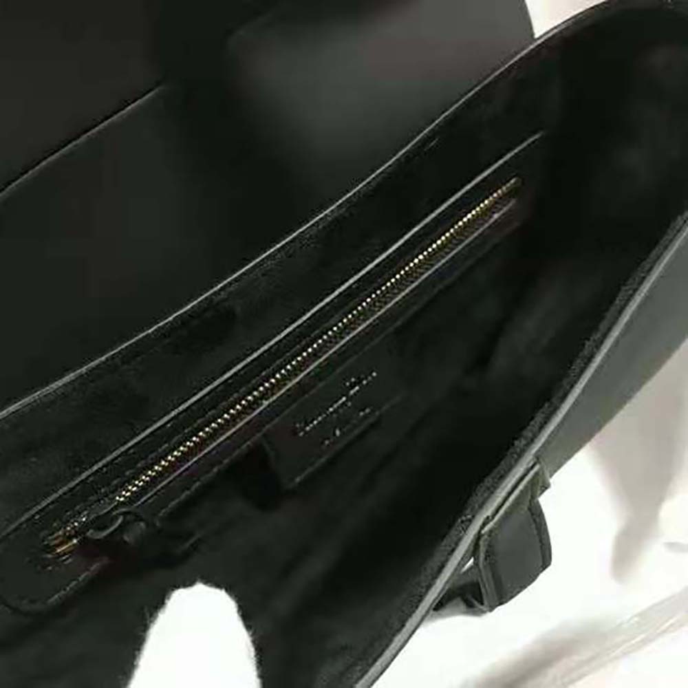 Dior Women Mini Saddle Bag Black Ultramatte Calfskin - image 9