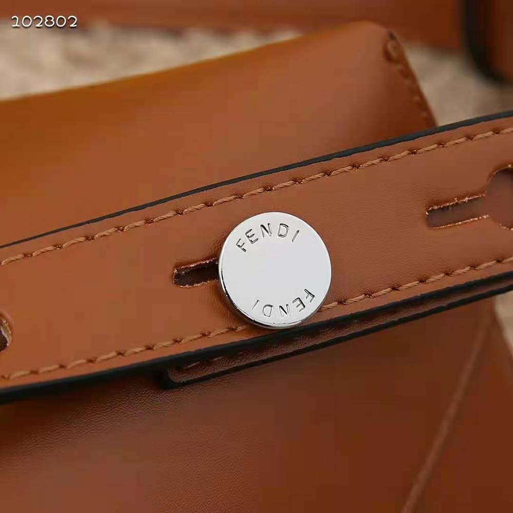 Fendi Women Medium by the way Brown Leather Boston Bag - image 9