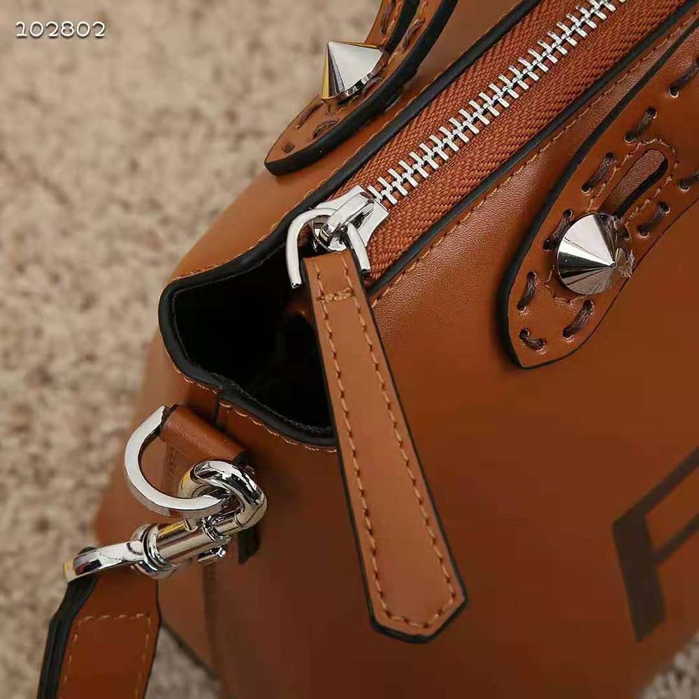 Fendi Women Medium by the way Brown Leather Boston Bag - image 7