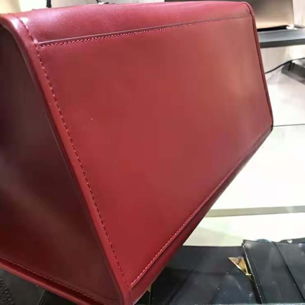 Fendi Women Sunshine Shopper Burgundy Leather Shopper-Maroon - image 7