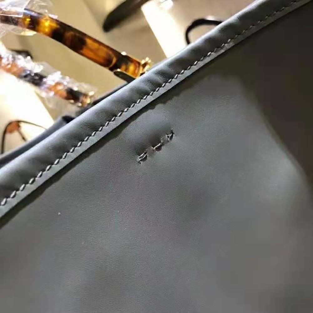 Fendi Women Sunshine Shopper Burgundy Leather Shopper-Silver - image 10