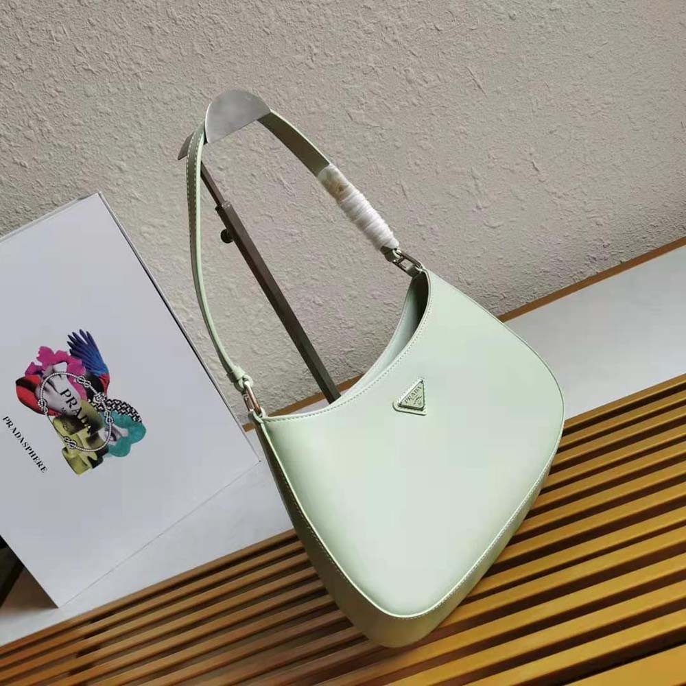 Prada Women Prada Cleo Brushed Leather Shoulder Bag-Aqua - image 4