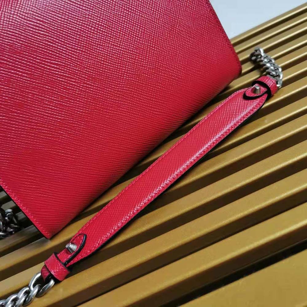 Prada Women Saffiano Leather Prada Monochrome Bag-Red - image 8