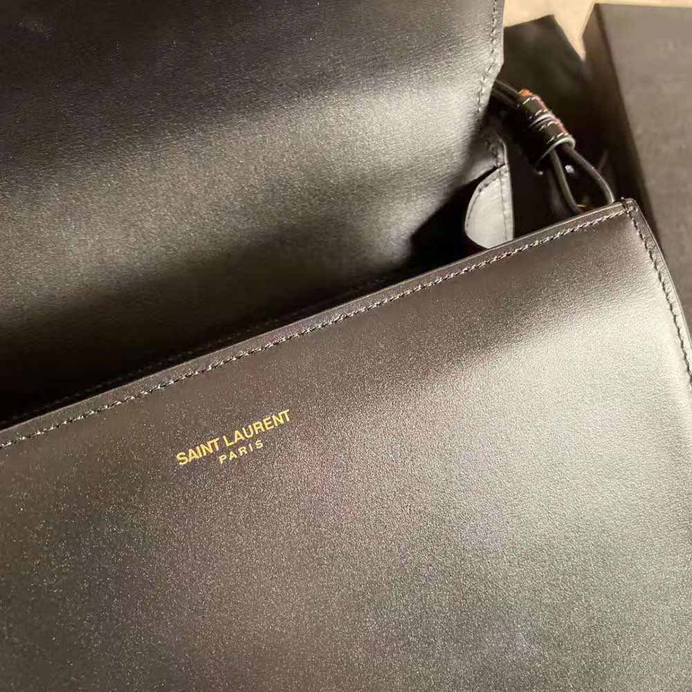Saint Laurent YSL Women Cassandra Top Handle Medium Bag in Grain DE Poudre Embossed Leather-Black - image 10