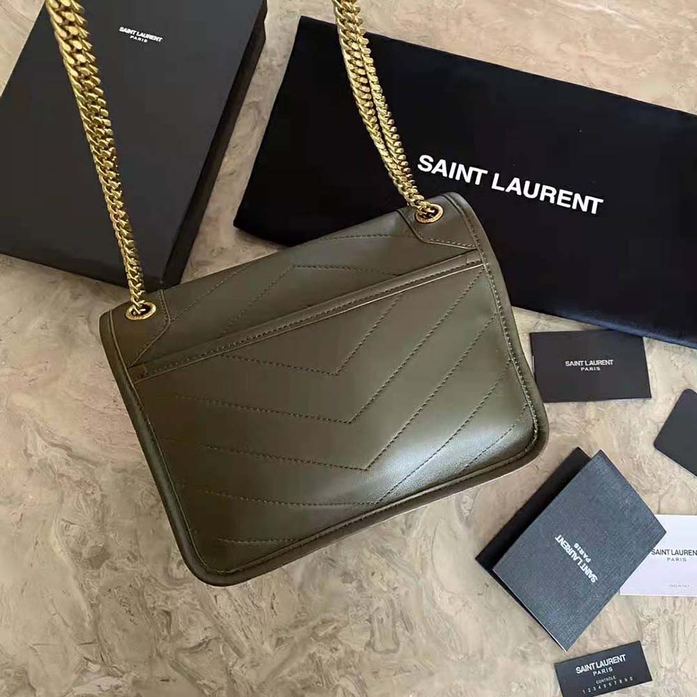 Saint Laurent YSL Women Niki Baby in Lambskin-Dark Green - image 4