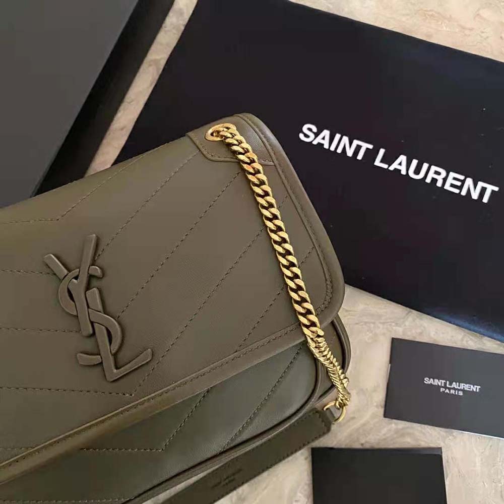 Saint Laurent YSL Women Niki Baby in Lambskin-Dark Green - image 10