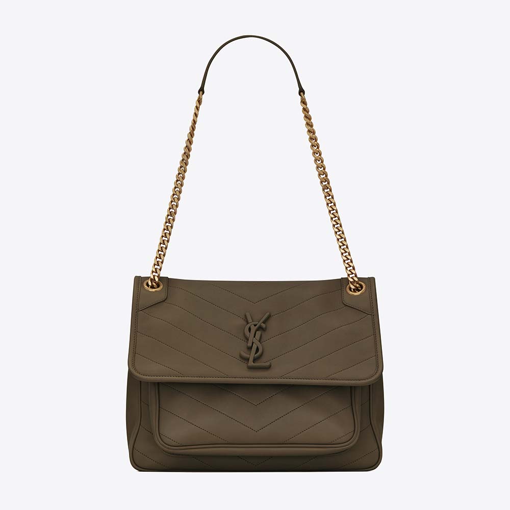 Saint Laurent YSL Women Niki Medium in Lambskin-Green - image 1
