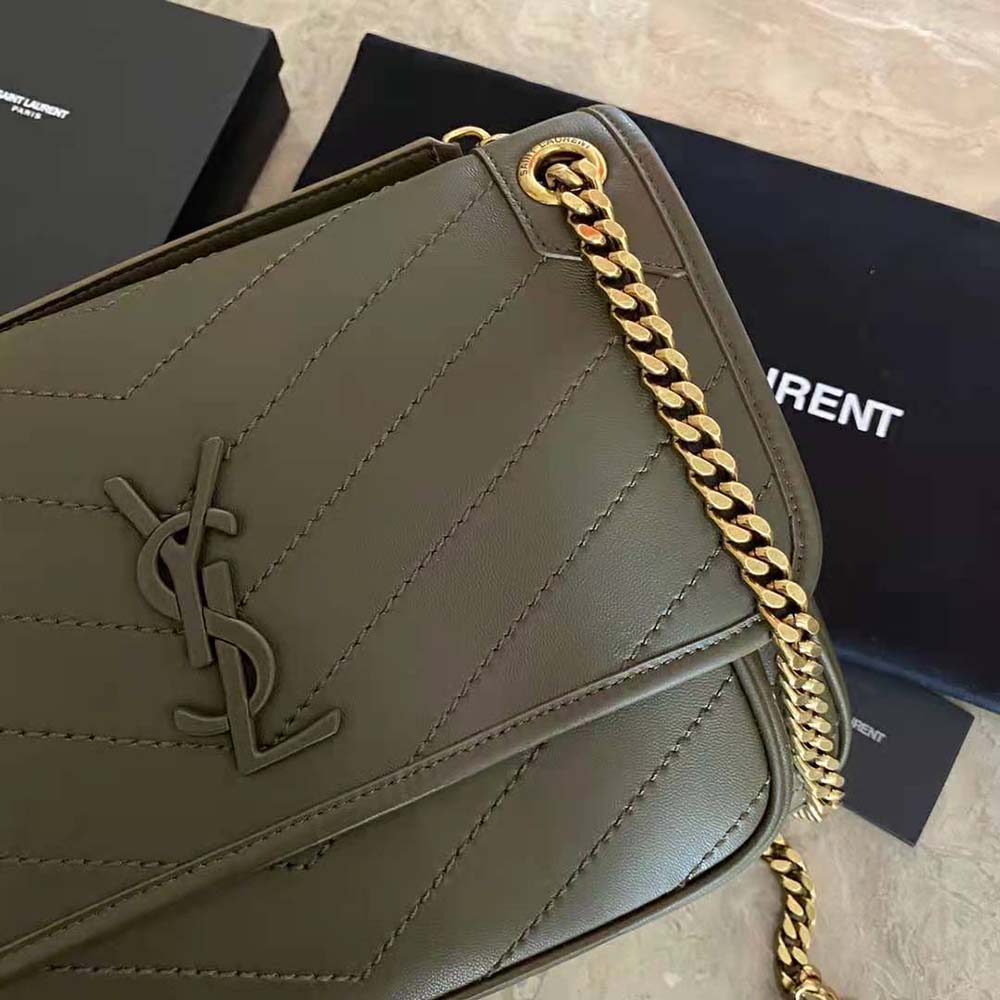 Saint Laurent YSL Women Niki Medium in Lambskin-Green - image 9