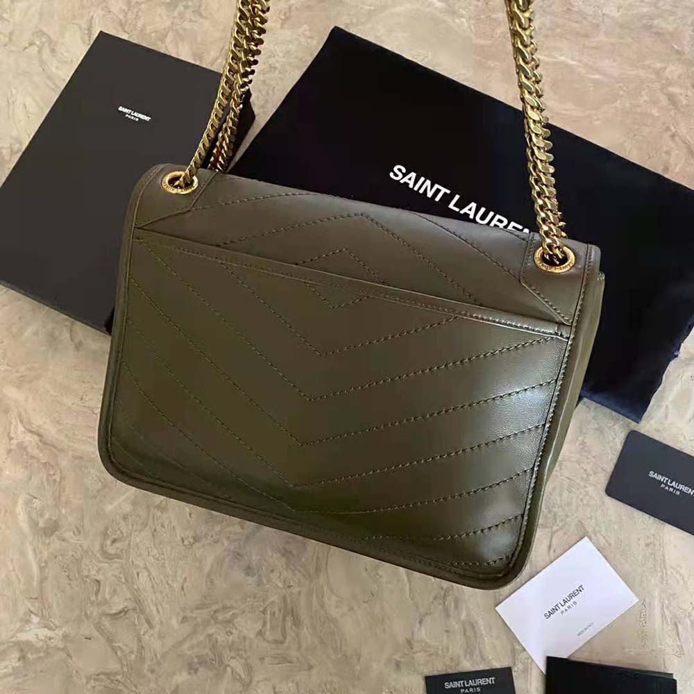 Saint Laurent YSL Women Niki Medium in Lambskin-Green - image 3