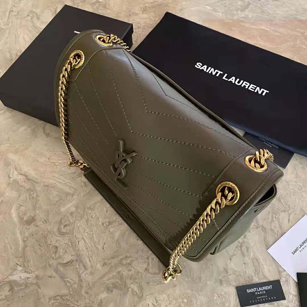 Saint Laurent YSL Women Niki Medium in Lambskin-Green - image 8