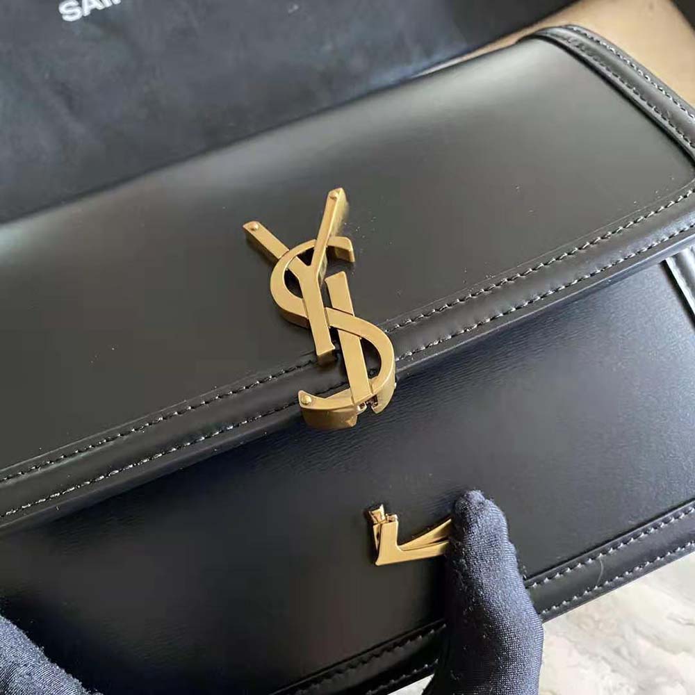 Saint Laurent YSL Women Solferino Medium Satchel in Box Saint Laurent Leather-Black - image 4