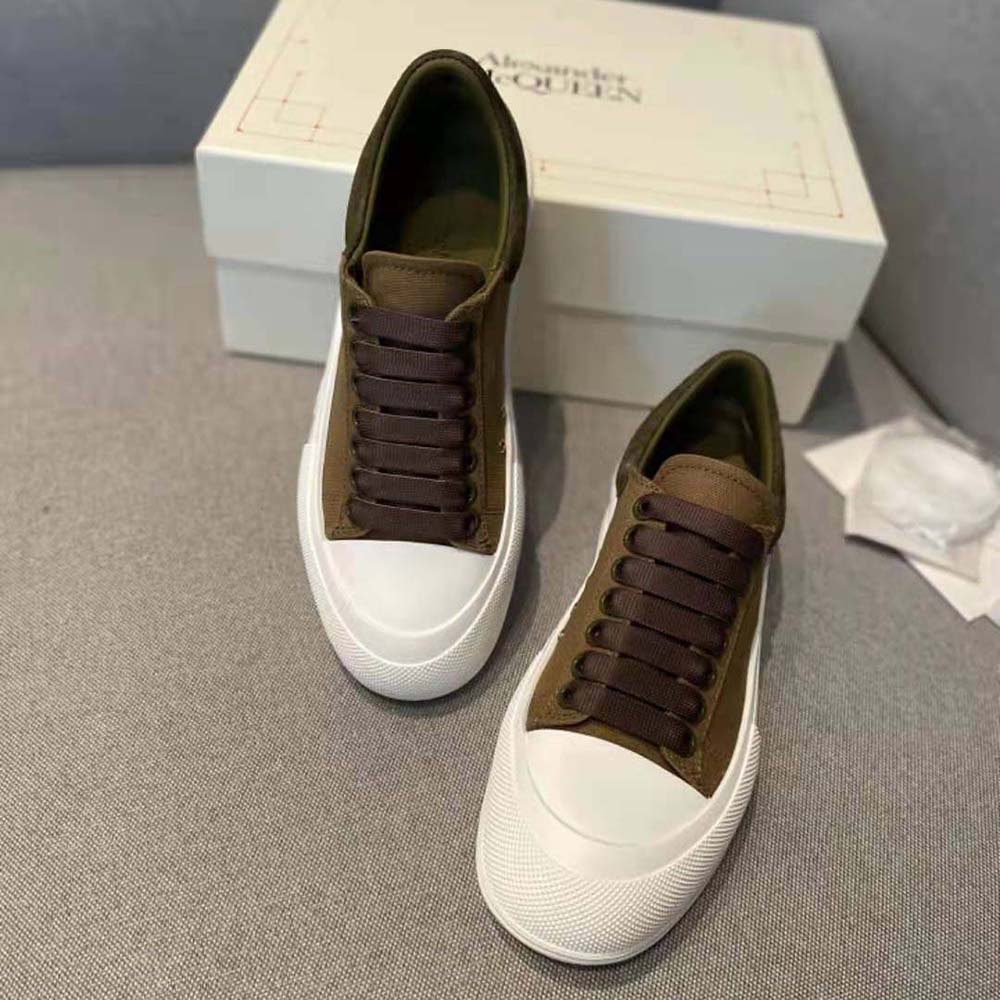 Alexander Mcqueen Women Deck Lace Up Plimsoll-Brown - image 9