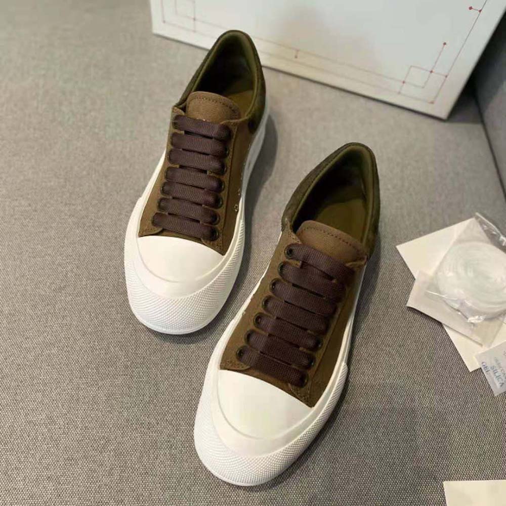 Alexander Mcqueen Women Deck Lace Up Plimsoll-Brown - image 8