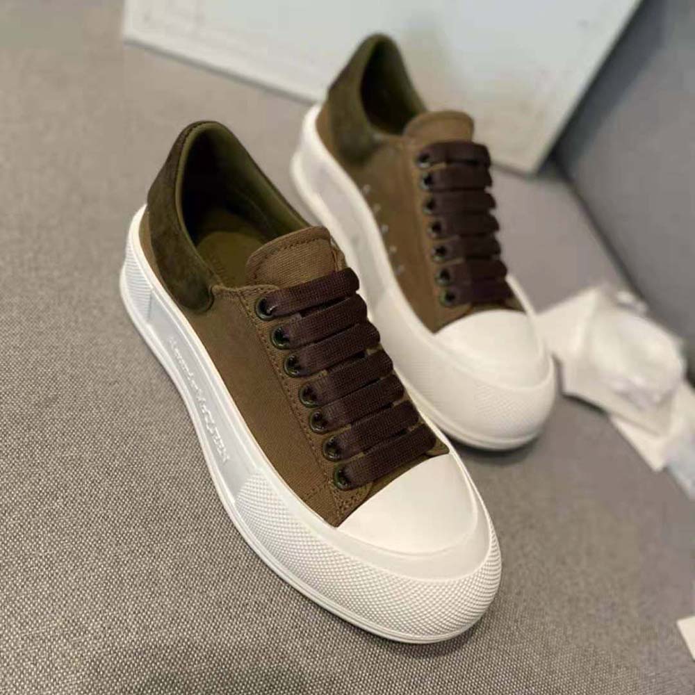 Alexander Mcqueen Women Deck Lace Up Plimsoll-Brown - image 7
