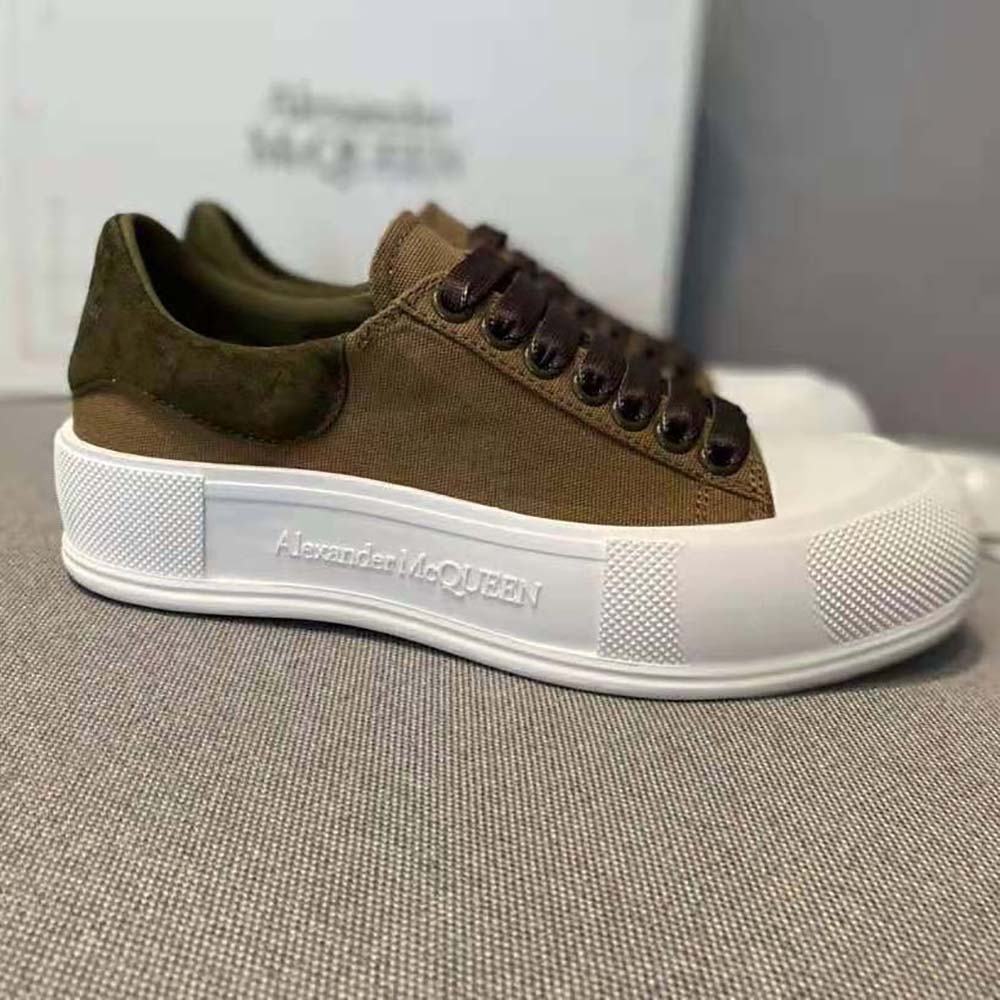 Alexander Mcqueen Women Deck Lace Up Plimsoll-Brown - image 6