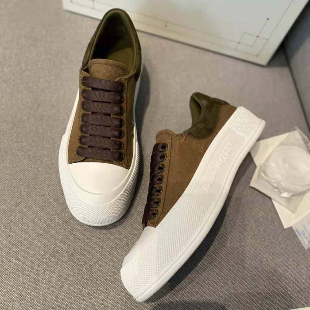 Alexander Mcqueen Women Deck Lace Up Plimsoll-Brown - image 4