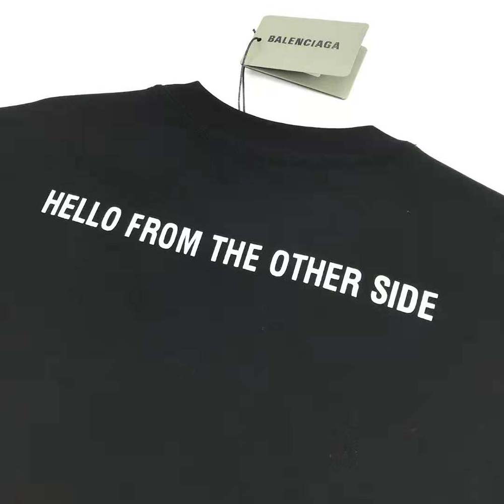 Balenciaga Women Alien Medium Fit T-shirt in White Vintage Jersey - image 5