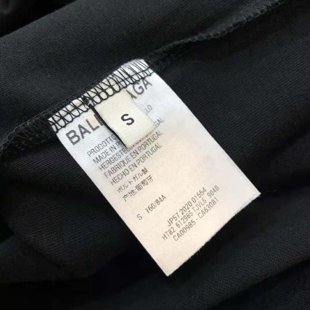 Balenciaga Women I Love U Medium Fit T-shirt in Black Vintage Jersey - image 9