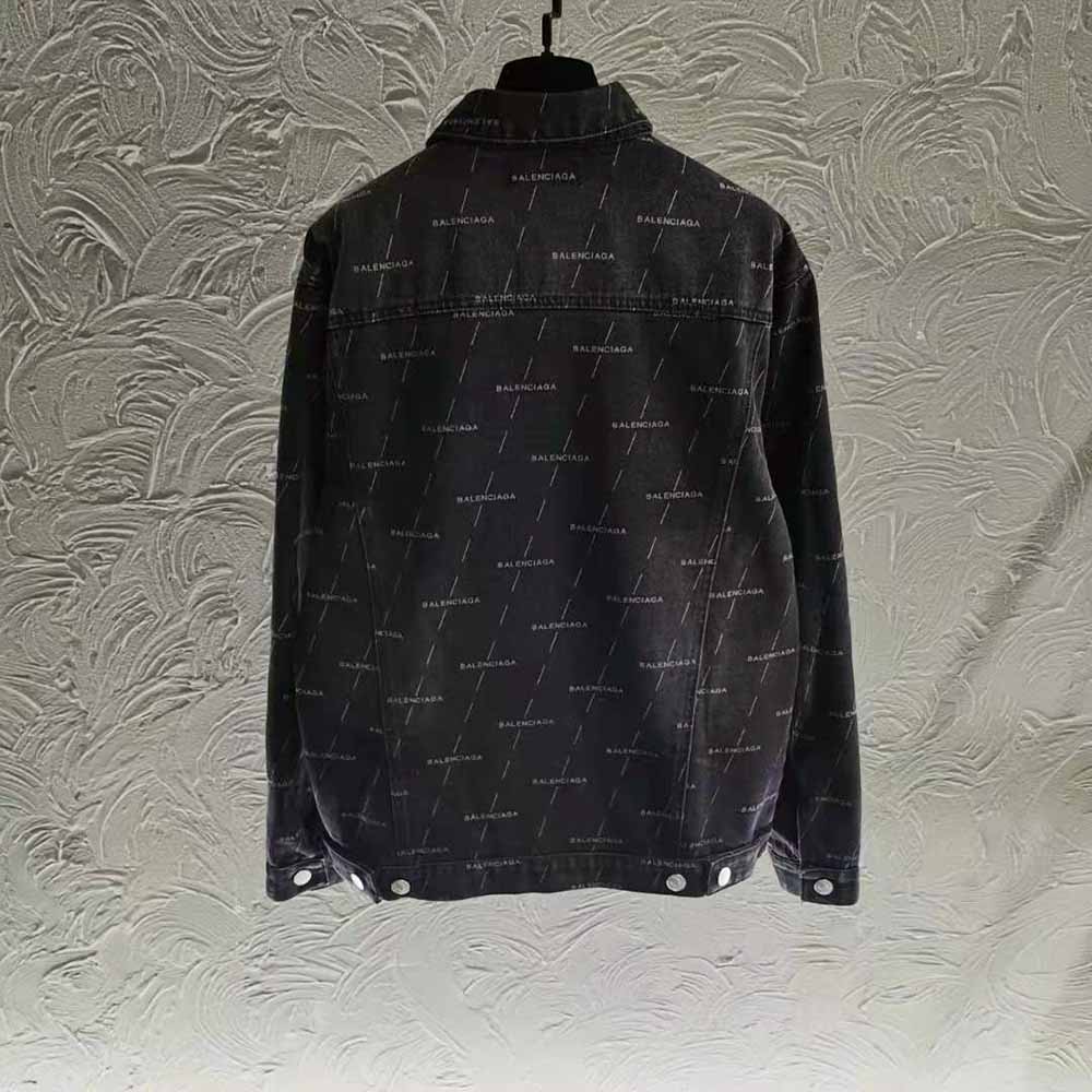 Side angle showing oversized fit of Balenciaga Women Large Fit Jacket