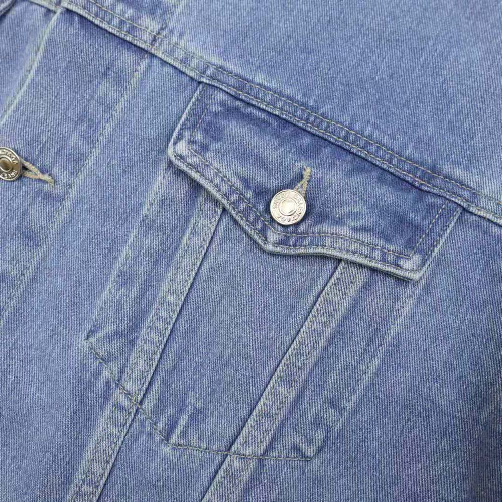 Balenciaga Women Large Fit Jacket in Stonewashed Blue Denim - image 7
