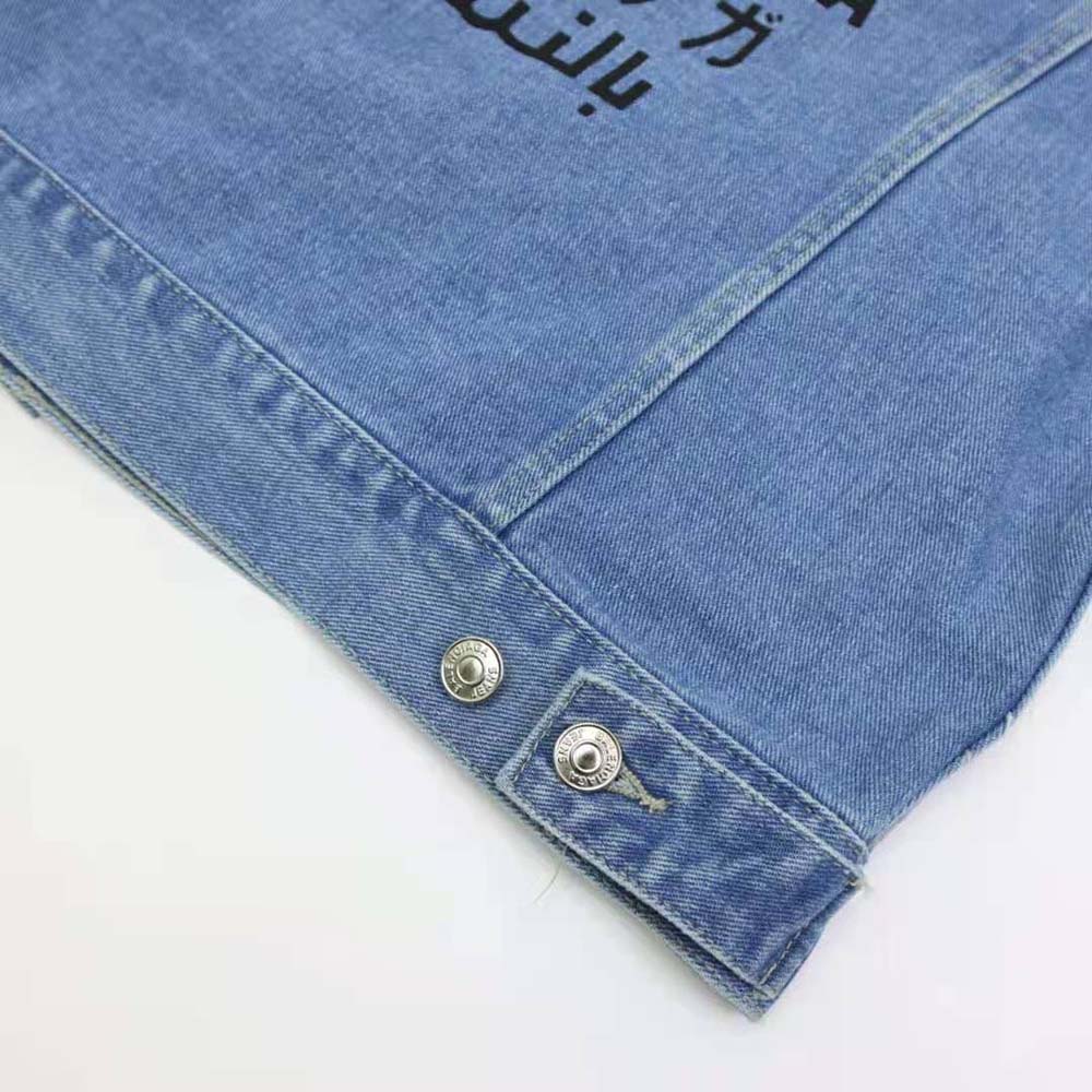 Balenciaga Women Large Fit Jacket in Stonewashed Blue Denim - image 6