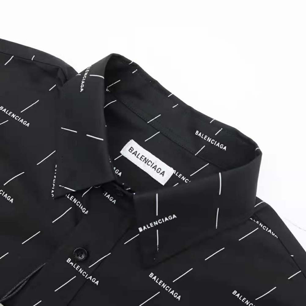 Balenciaga Women Large Fit Shirt in Black and White Licence Printed Poplin - image 4