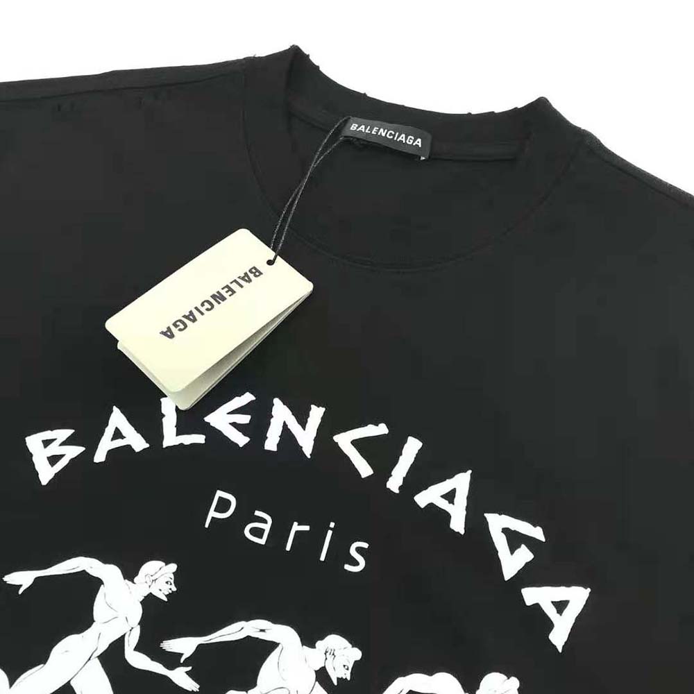Balenciaga Women Marathon XL T-shirt in Black and White Vintage Jersey - image 7