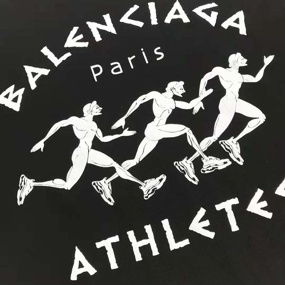 Balenciaga Women Marathon XL T-shirt in Black and White Vintage Jersey - image 5